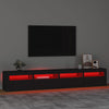 TV-taso LED-valoilla musta 240x35x40 cm