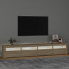 TV-taso LED-valoilla Sonoma-tammi 240x35x40 cm