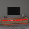 TV-taso LED-valoilla Sonoma-tammi 240x35x40 cm