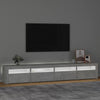 TV-taso LED-valoilla betoninharmaa 240x35x40 cm