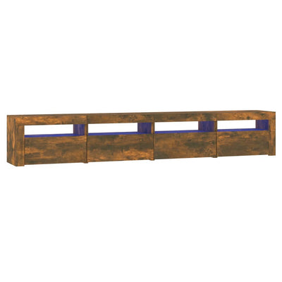 TV-taso LED-valoilla savutammi 240x35x40 cm