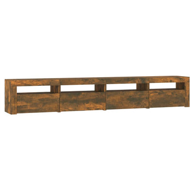 TV-taso LED-valoilla savutammi 240x35x40 cm