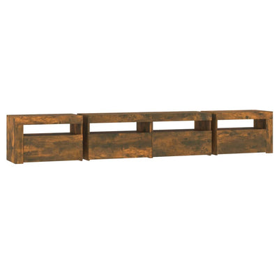 TV-taso LED-valoilla savutammi 240x35x40 cm