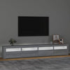 Harmaa tv-taso led-valoilla Harghitei 240x35x40cm