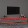 TV-taso LED-valoilla harmaa Sonoma 240x35x40 cm