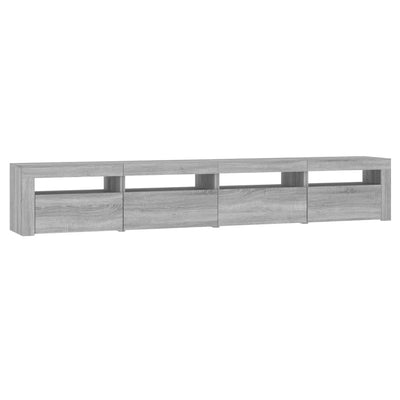 TV-taso LED-valoilla harmaa Sonoma 240x35x40 cm