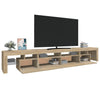 TV-taso LED-valoilla Sonoma-tammi 260x36,5x40 cm