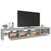 TV-taso LED-valoilla betoninharmaa 260x36,5x40 cm