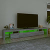 TV-taso LED-valoilla harmaa Sonoma 260x36,5x40 cm