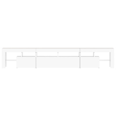 Valkoinen tv-taso led-valoilla Cinstantin 230x36,5x40cm
