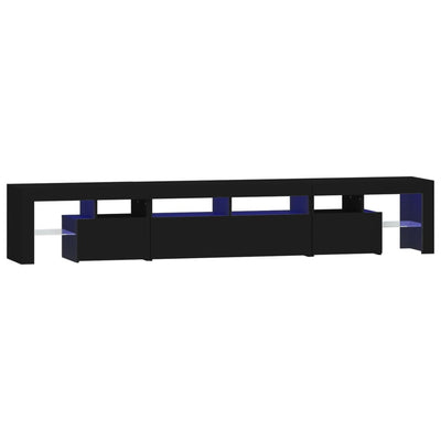 TV-taso LED-valoilla musta 230x36,5x40 cm