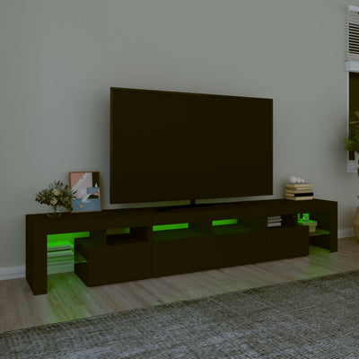 TV-taso LED-valoilla musta 230x36,5x40 cm