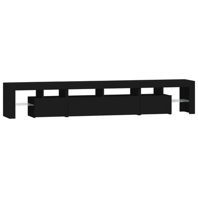 TV-taso LED-valoilla musta 230x36,5x40 cm