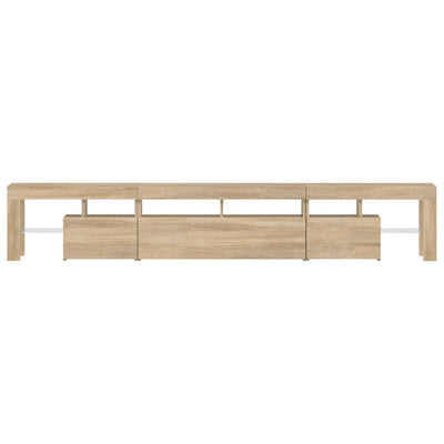 TV-taso LED-valoilla Sonoma-tammi 230x36,5x40 cm
