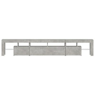 TV-taso LED-valoilla betoninharmaa 230x36,5x40 cm