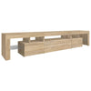 TV-taso LED-valoilla Sonoma-tammi 215x36,5x40 cm