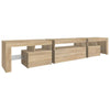 TV-taso LED-valoilla Sonoma-tammi 215x36,5x40 cm