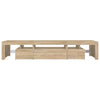 TV-taso LED-valoilla Sonoma-tammi 215x36,5x40 cm