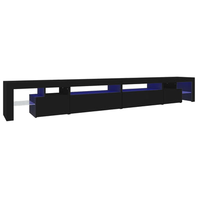 TV-taso LED-valoilla musta 290x36,5x40 cm