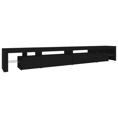 TV-taso LED-valoilla musta 290x36,5x40 cm