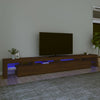 TV-taso LED-valoilla ruskea tammi 290x36,5x40 cm