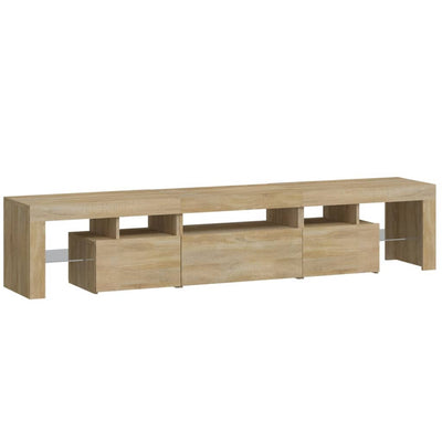 TV-taso LED-valoilla Sonoma-tammi 200x36,5x40 cm
