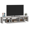 TV-taso LED-valoilla betoninharmaa 200x36,5x40 cm