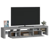 TV-taso LED-valoilla harmaa Sonoma 200x36,5x40 cm