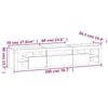 TV-taso LED-valoilla ruskea tammi 200x36,5x40 cm