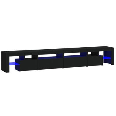 TV-taso LED-valoilla musta 260x36,5x40 cm