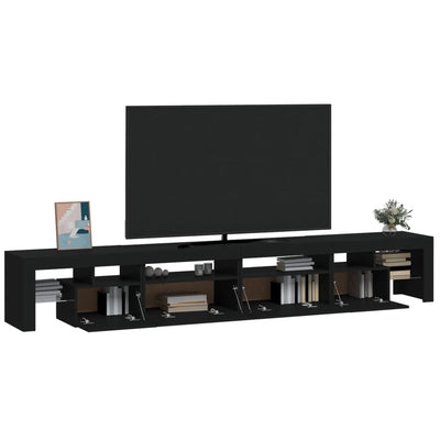 TV-taso LED-valoilla musta 260x36,5x40 cm