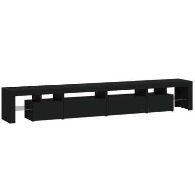TV-taso LED-valoilla musta 260x36,5x40 cm