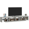 TV-taso LED-valoilla betoninharmaa 260x36,5x40 cm