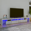 TV-taso LED-valoilla betoninharmaa 260x36,5x40 cm