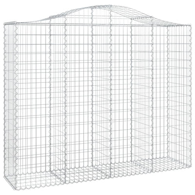 Kaareva kivikori 200x50x160/180 cm galvanoitu rauta