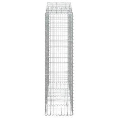 Kaareva kivikori 200x50x180/200 cm galvanoitu rauta