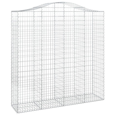 Kaareva kivikori 200x50x200/220 cm galvanoitu rauta