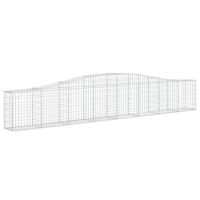 Kaareva kivikori 400x30x60/80 cm galvanoitu rauta
