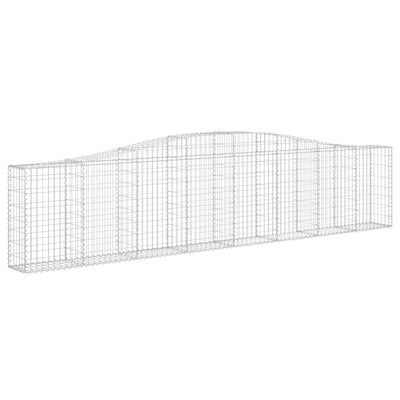 Kaareva kivikori 400x30x80/100 cm galvanoitu rauta