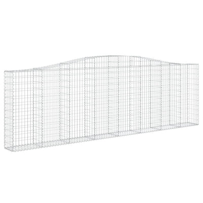 Kaareva kivikori 400x30x120/140 cm galvanoitu rauta