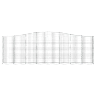 Kaareva kivikori 400x30x120/140 cm galvanoitu rauta