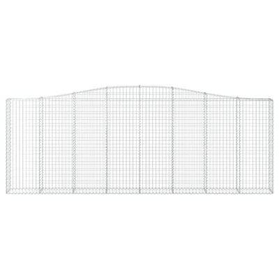 Kaareva kivikori 400x30x140/160 cm galvanoitu rauta