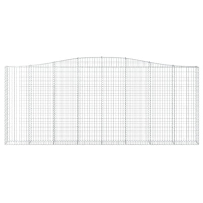Kaareva kivikori 400x30x160/180 cm galvanoitu rauta