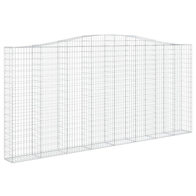 Kaareva kivikori 400x30x180/200 cm galvanoitu rauta
