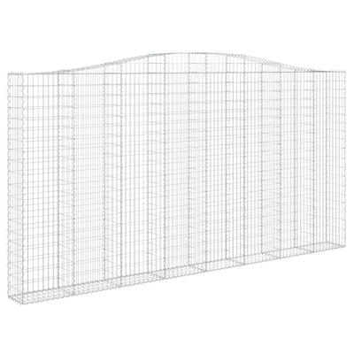 Kaareva kivikori 400x30x200/220 cm galvanoitu rauta
