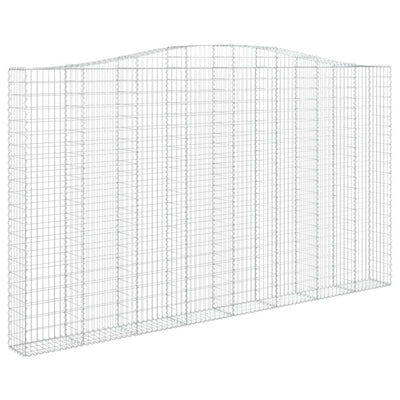 Kaareva kivikori 400x30x220/240 cm galvanoitu rauta