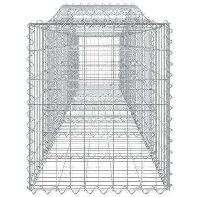 Kaareva kivikori 400x50x60/80 cm galvanoitu rauta