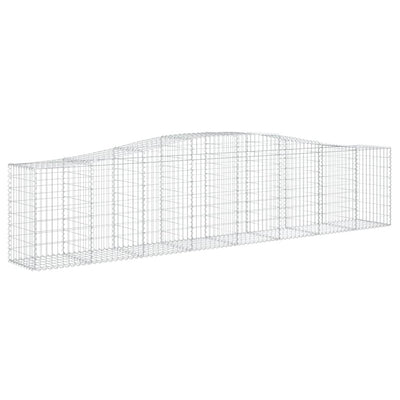 Kaareva kivikori 400x50x80/100 cm galvanoitu rauta