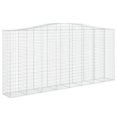 Kaareva kivikori 400x50x180/200 cm galvanoitu rauta
