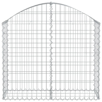 Kaareva kivikori 100x30x80/100 cm galvanoitu rauta